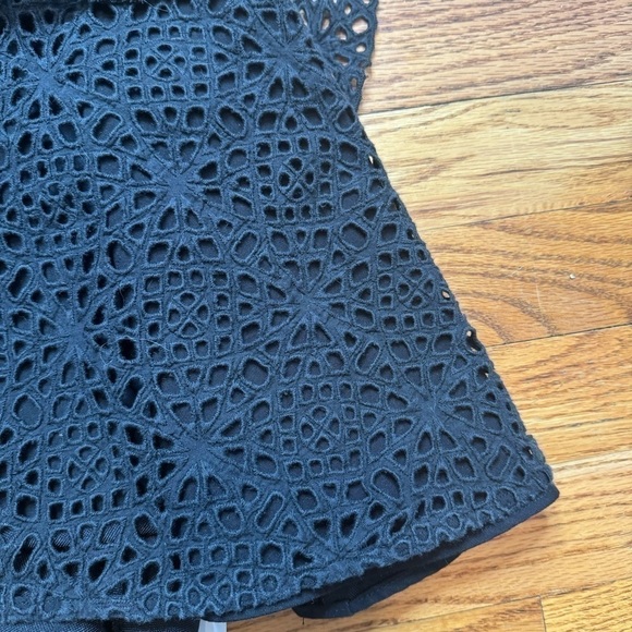 Acler Upton Off-Shoulder Lace Mini Dress - Black - Size 6 - Picture 6 of 11